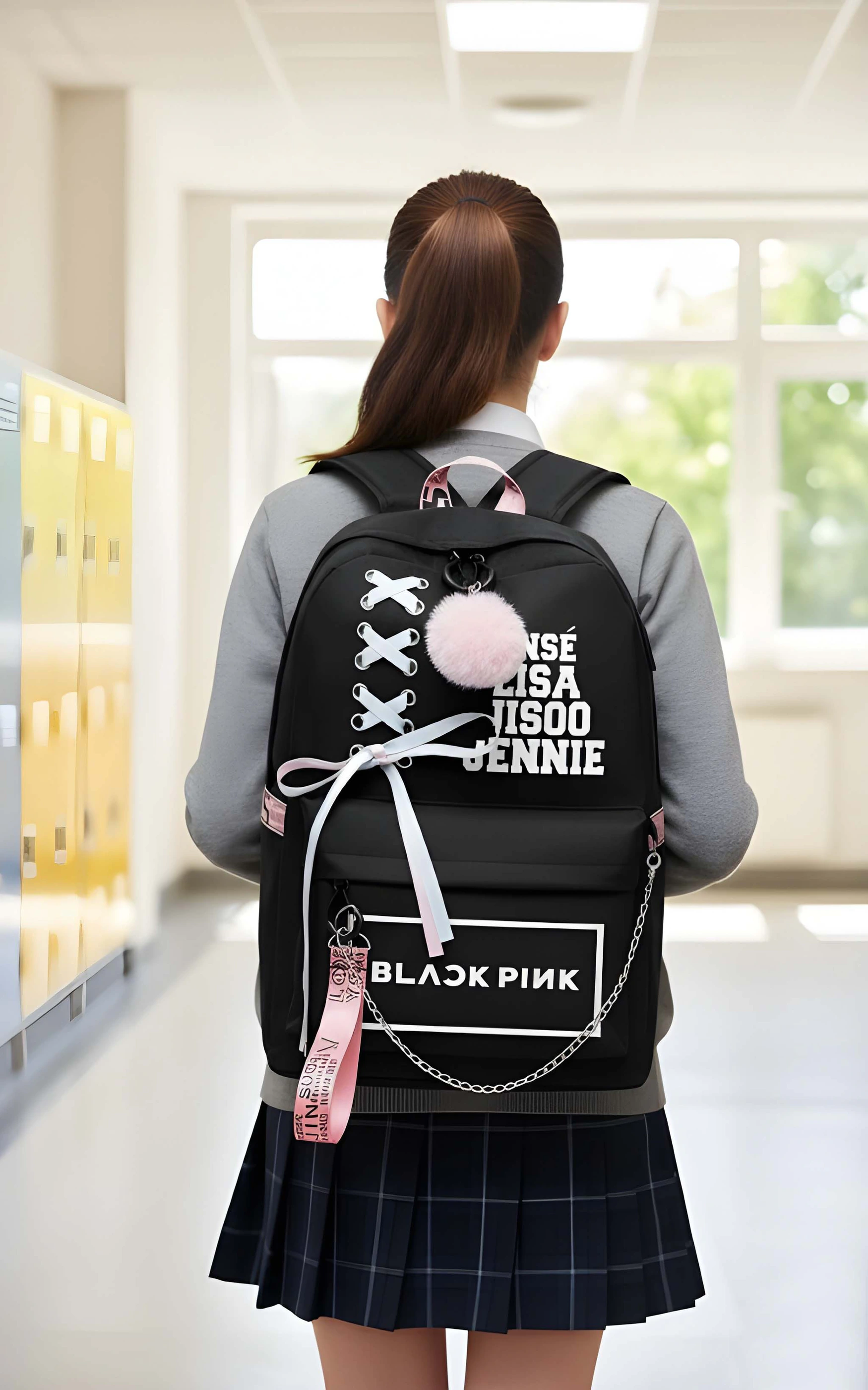 Latest Trendy Women’s Pink Backpack | Lightweight & Durable PU Leather School/College Bag|Adjustable