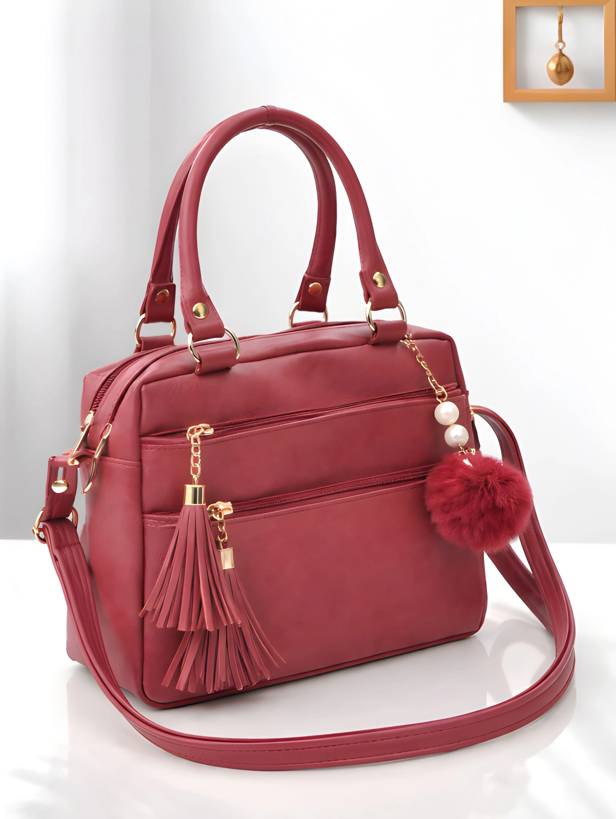 Women’s Premium PU Leather Tote Handbag | Stylish Shoulder Carry Bag for Ladies | Large Spacious image 11