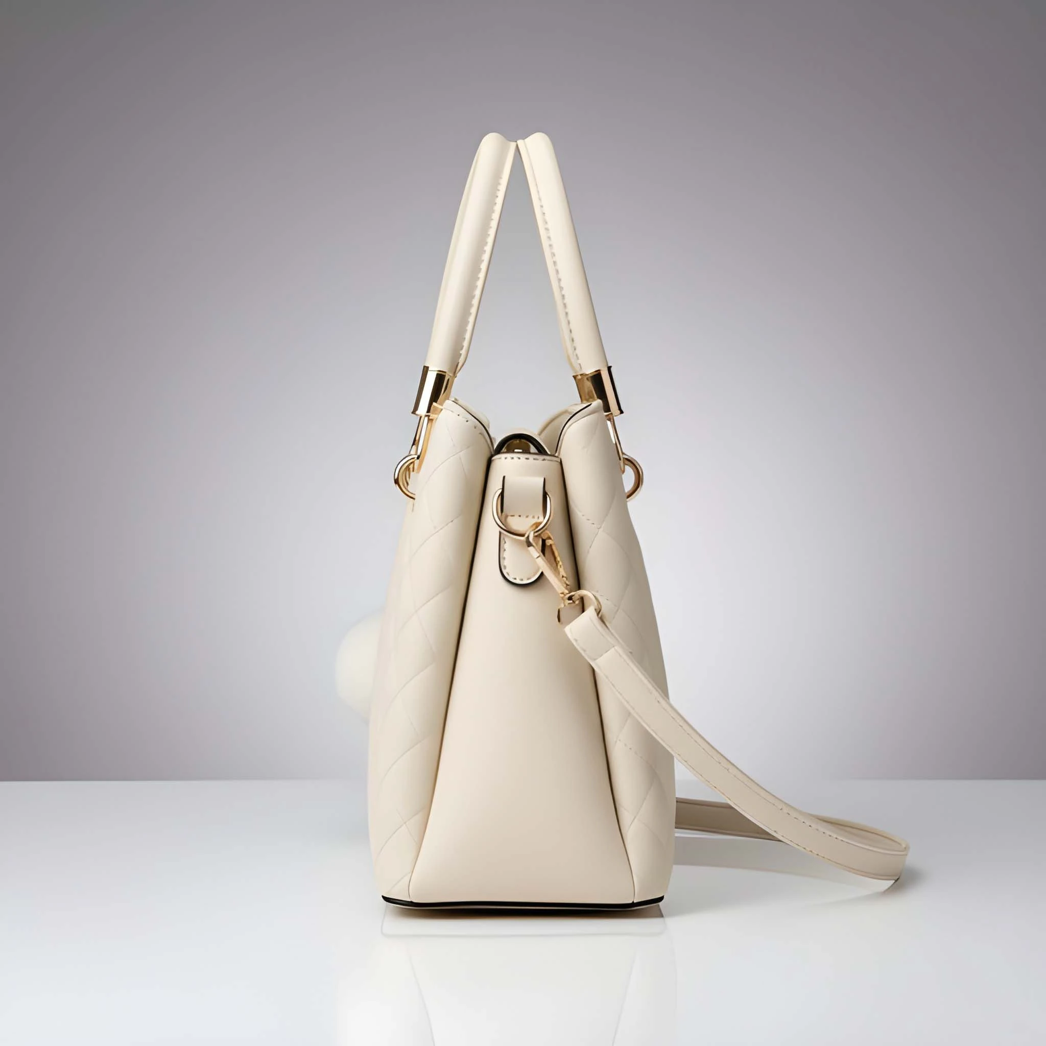 Stylish Ladies PU Leather Shoulder Handbag Premium Fashion Tote Bag with Spacious Multi-Compartment image 8