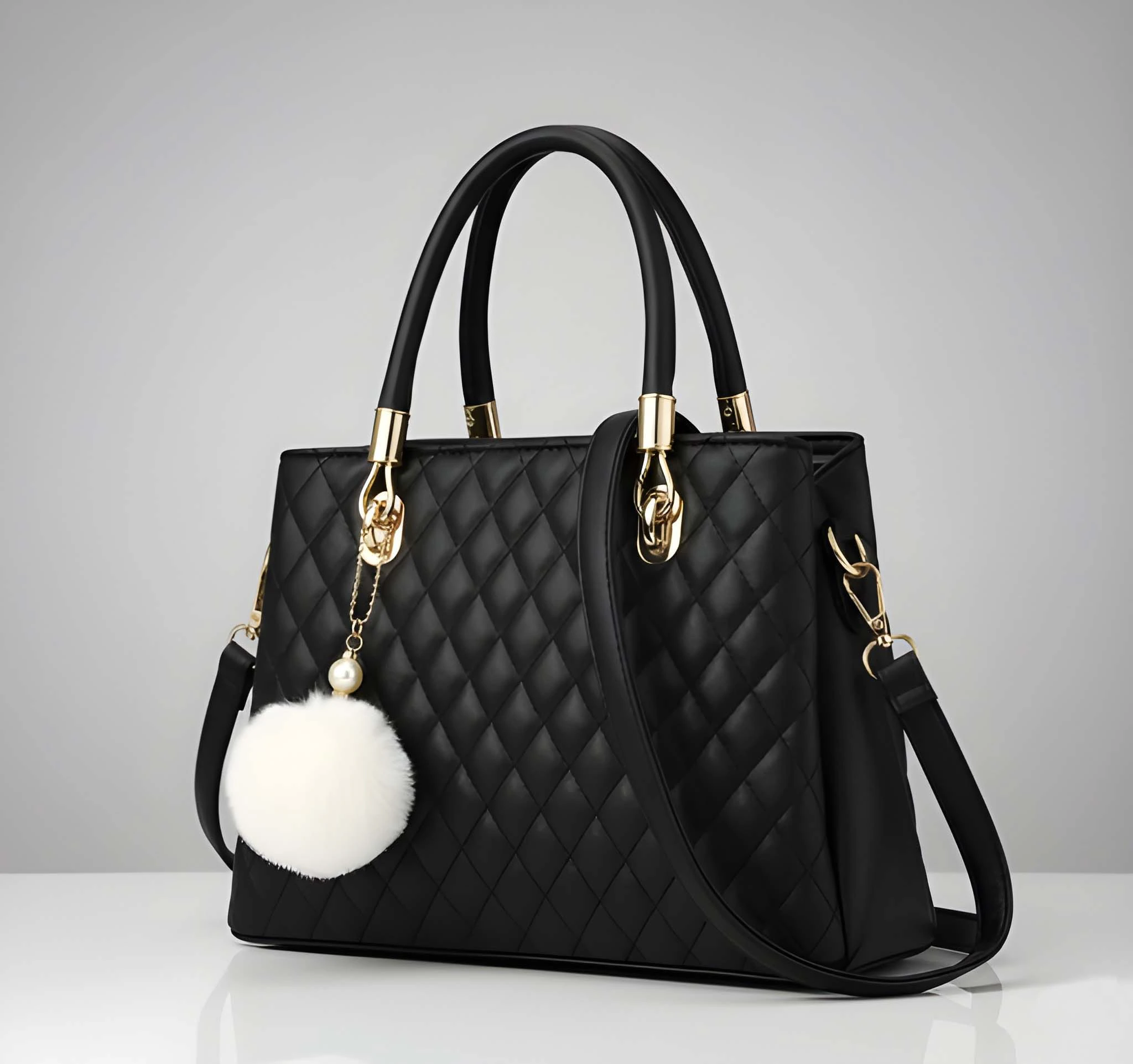 Stylish Ladies PU Leather Shoulder Handbag Premium Fashion Tote Bag with Spacious Multi-Compartment image 6