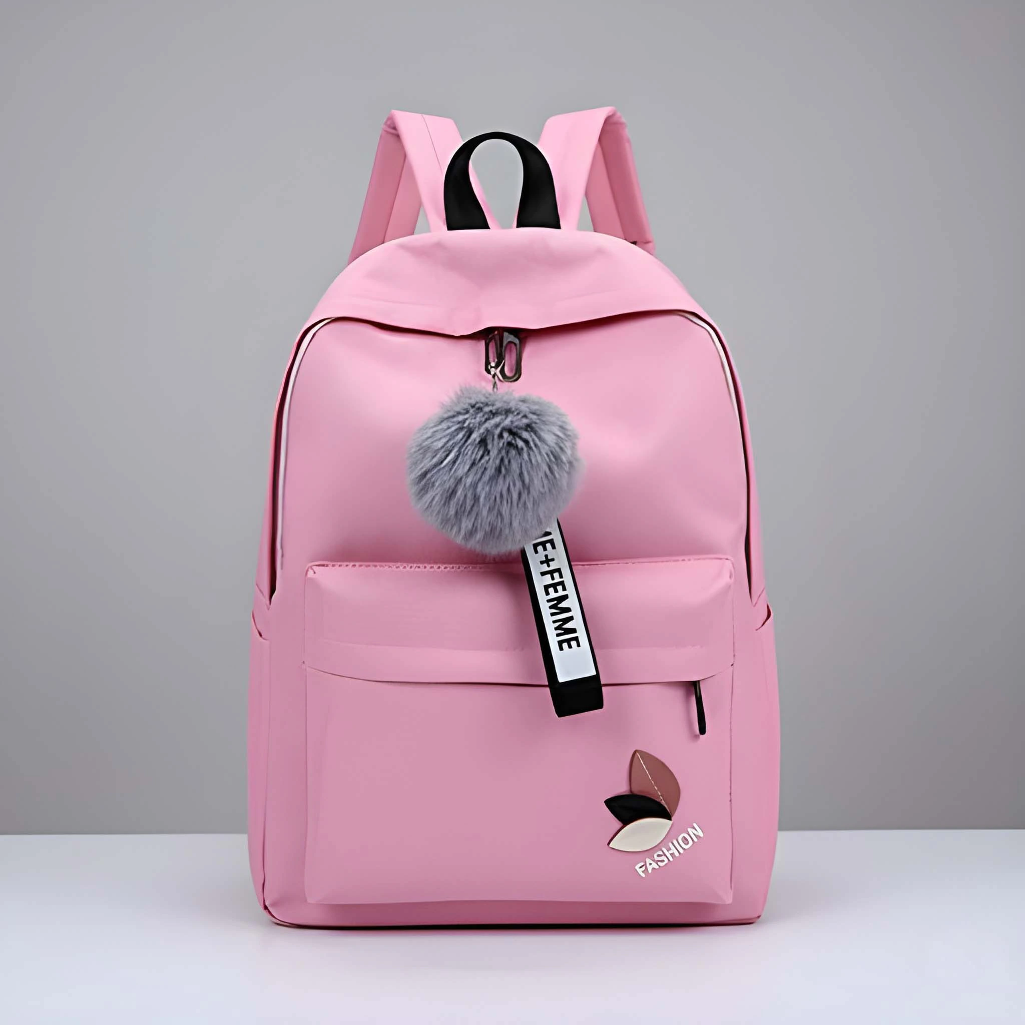 Latest Trendy Women’s Pink Backpack | Lightweight & Durable PU Leather School/College Bag|Adjustable image 6
