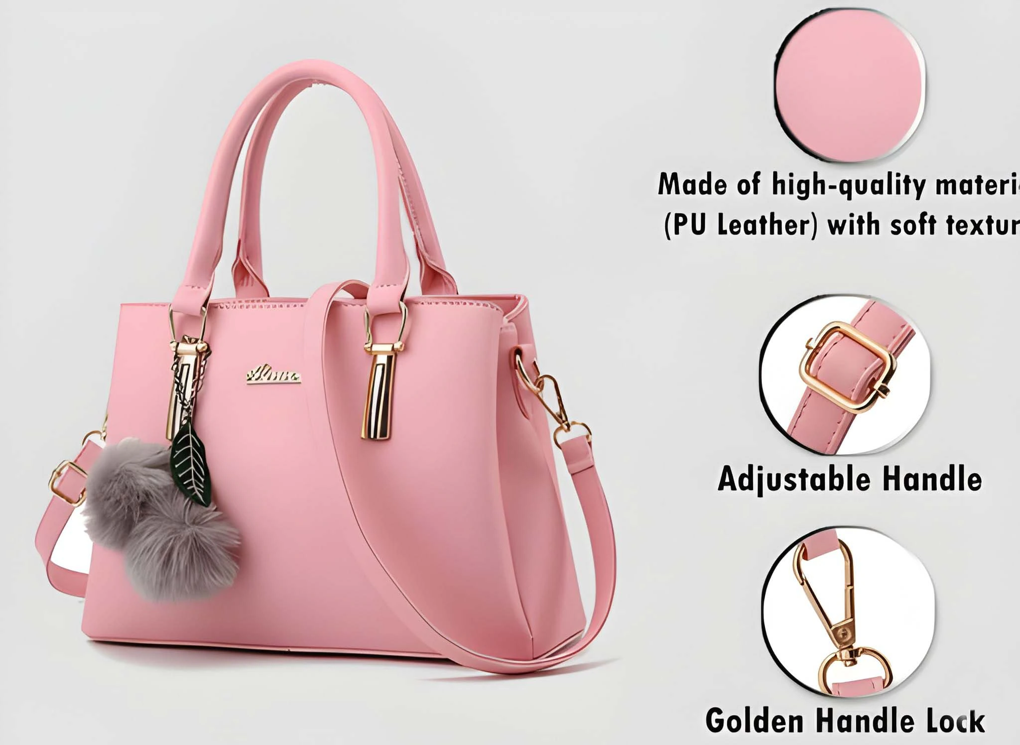 Elegant Women’s PU Leather Handbag | Perfect for Work, Casual Outings, Travel & Parties image 7