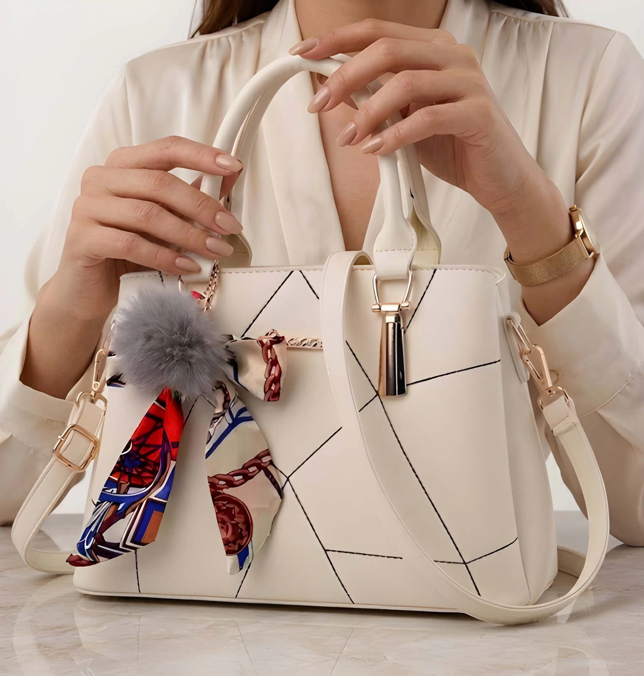Premium Quality Women’s Stylish Handbag | Elegant PU Leather Shoulder & Tote Bag for Ladies | Spacio image 5
