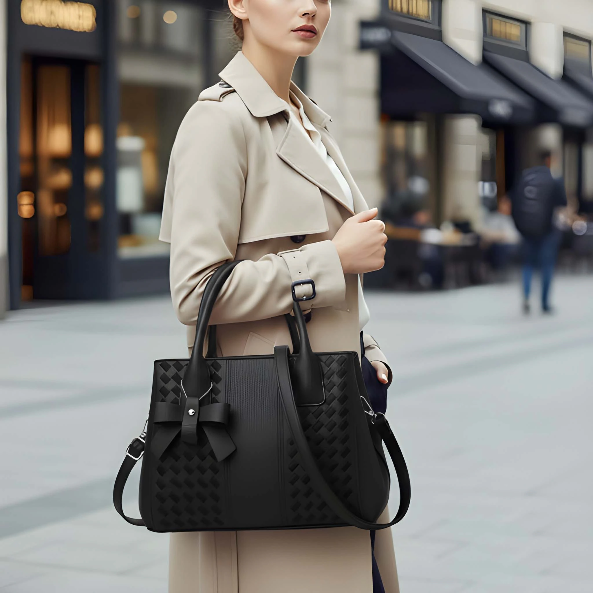 Trendy Women’s Premium Handbag | Elegant PU Leather Tote & Shoulder Carry Bag image 3