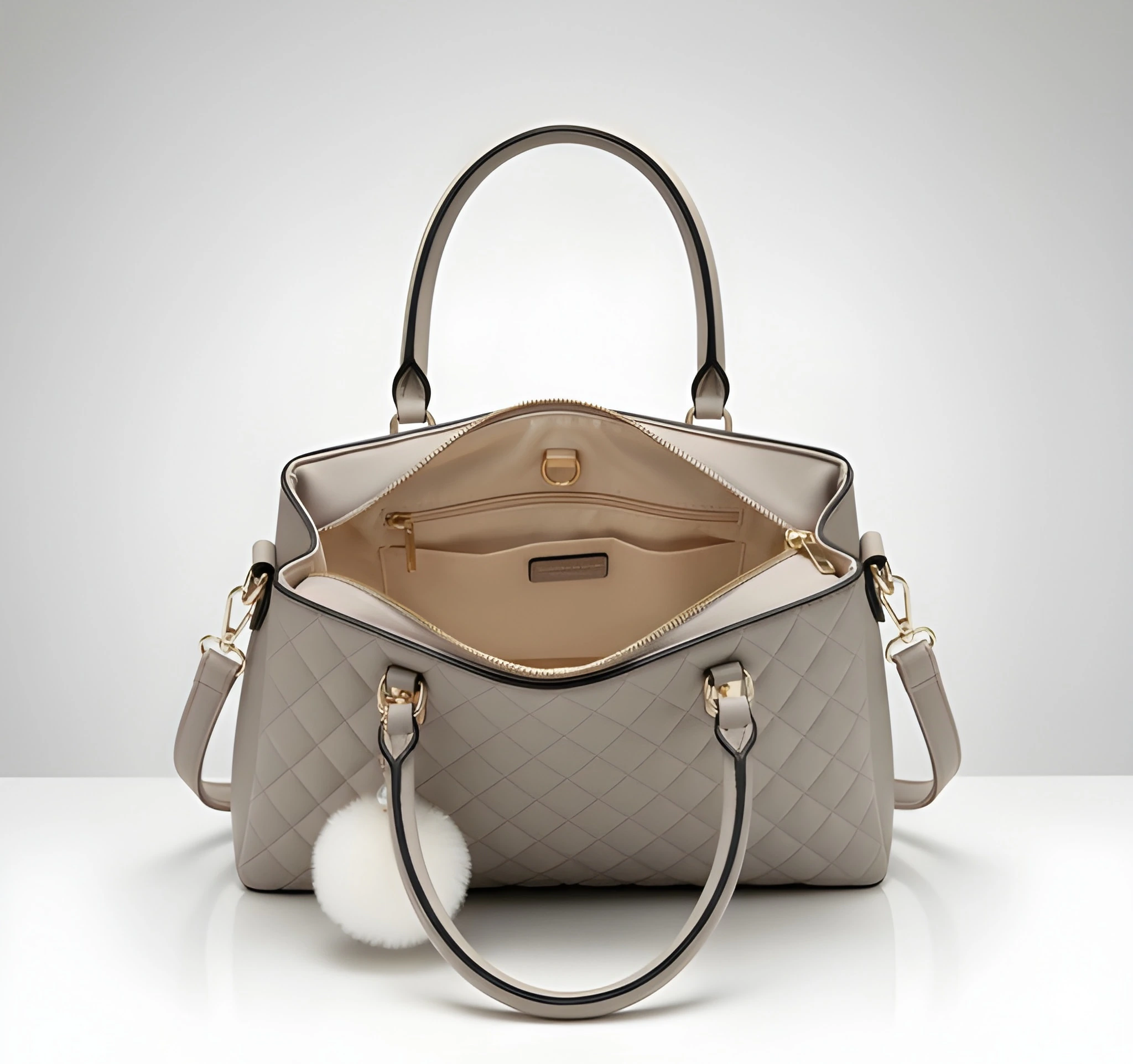 Stylish Ladies PU Leather Shoulder Handbag Premium Fashion Tote Bag with Spacious Multi-Compartment